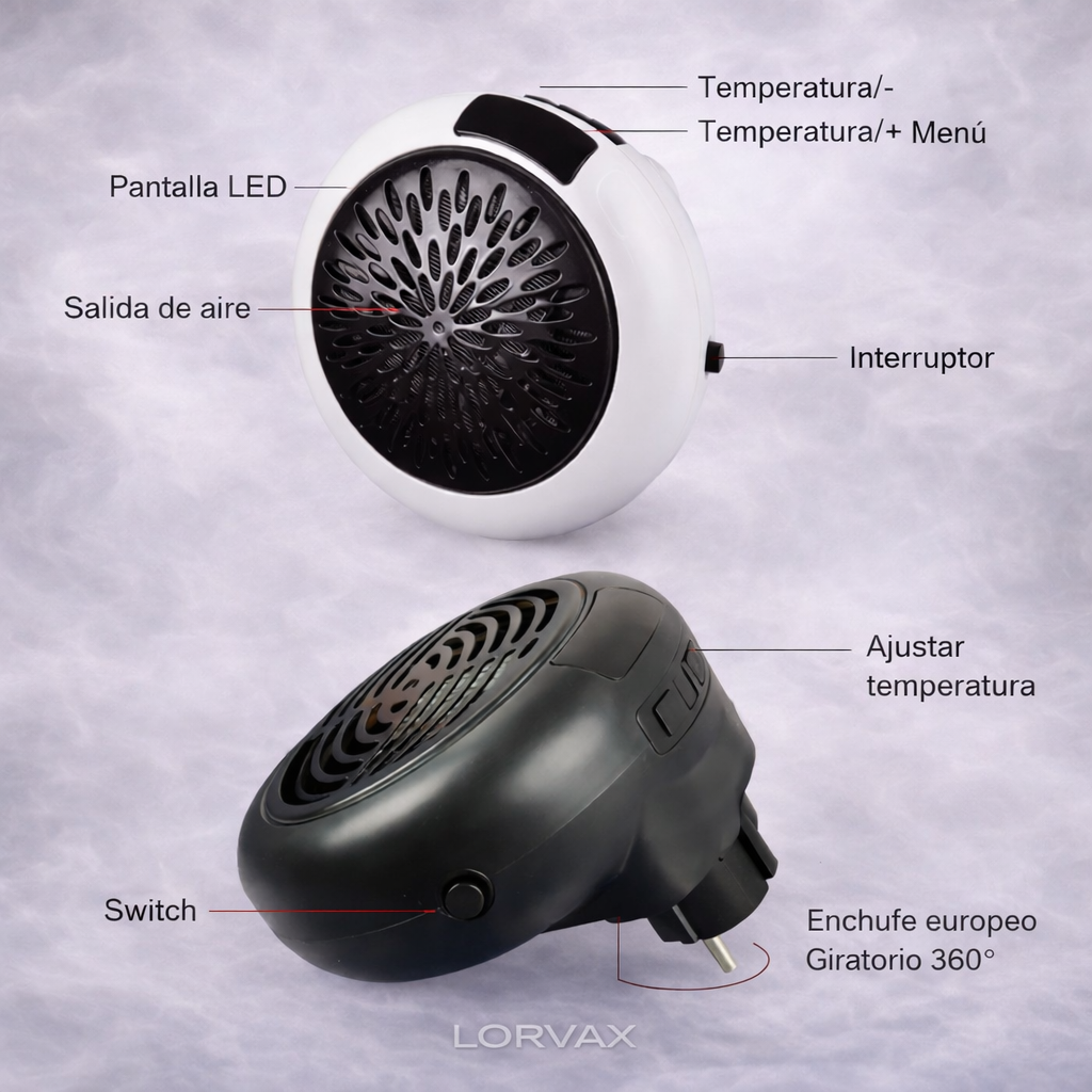 Calefactor termocerámico portatil