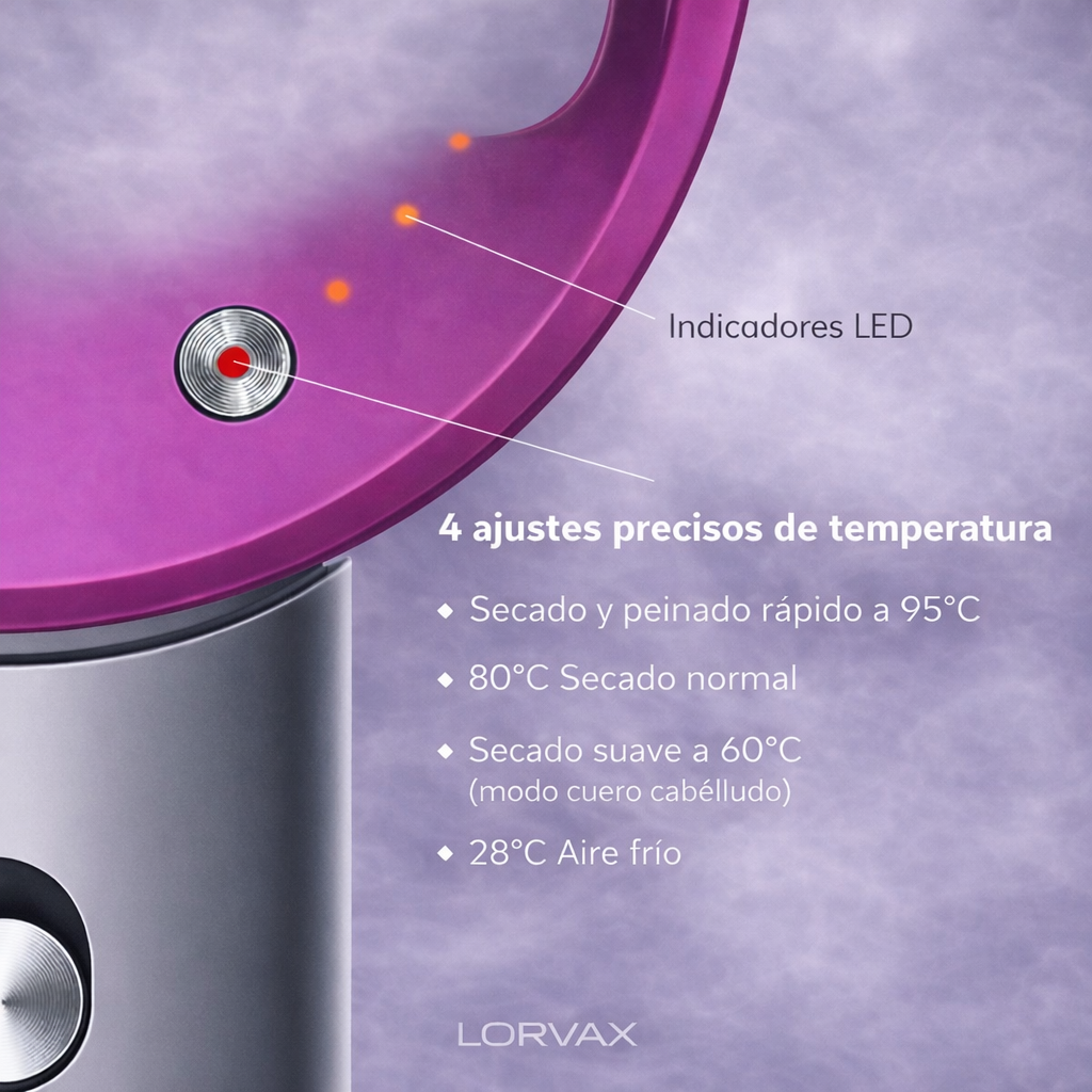 Secador de pelo profesional con cabezales imantados