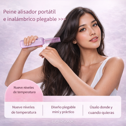 Cepillo Alisador Portátil Plegable