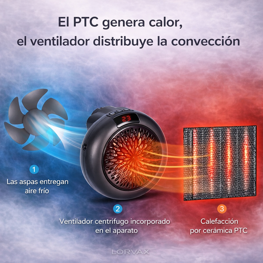 Calefactor termocerámico portatil