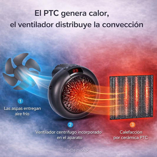 Calefactor termocerámico portatil