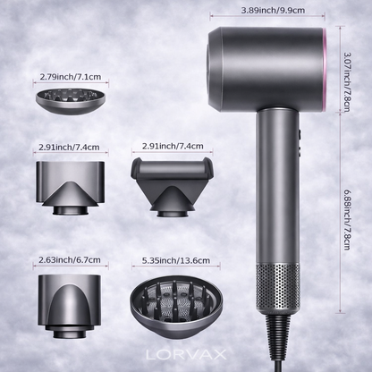 Secador de pelo profesional con cabezales imantados